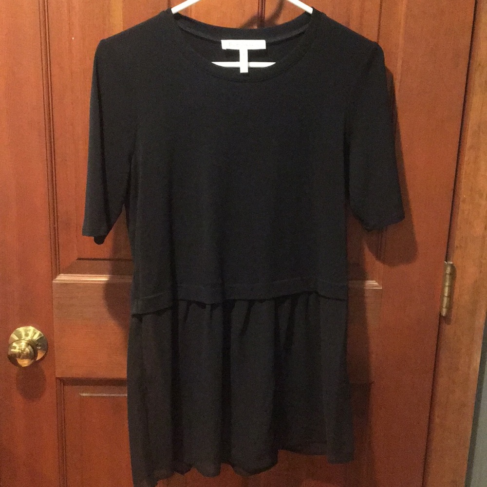 EUC BCBGeneration black mixed media tunic